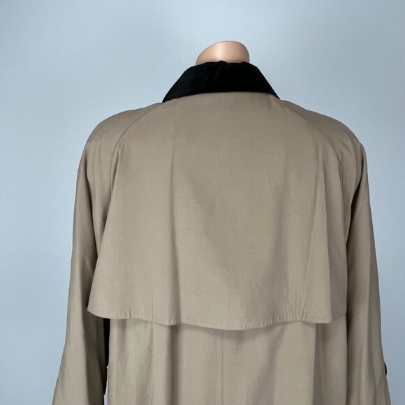 Anne Klein Womens Plus Tan Trench Coat Removable Liner Velvet Collar size 24 - Picture 8 of 16